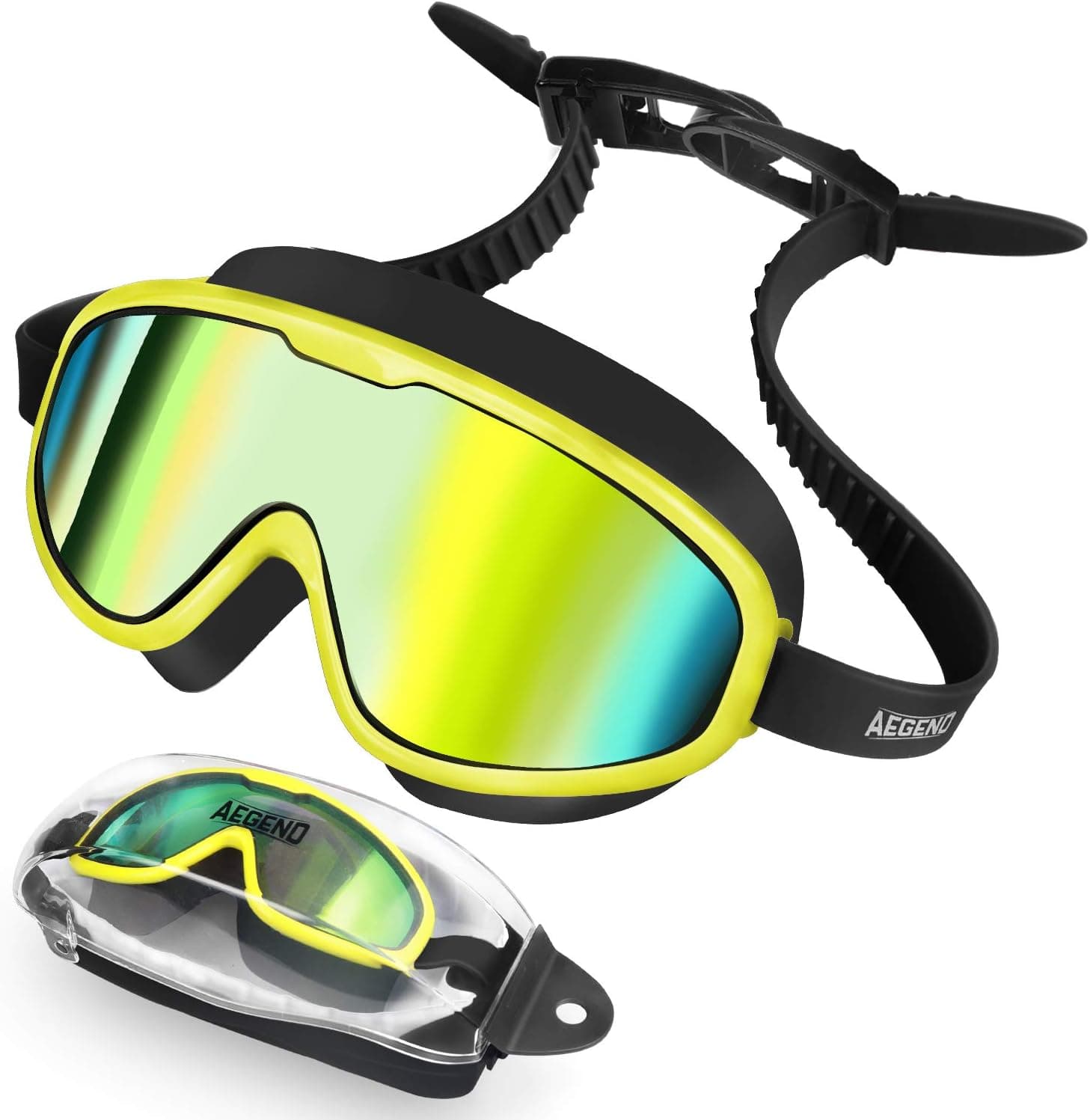 Aegend Kids Swim Goggles for Age 6-12 , No Leaking