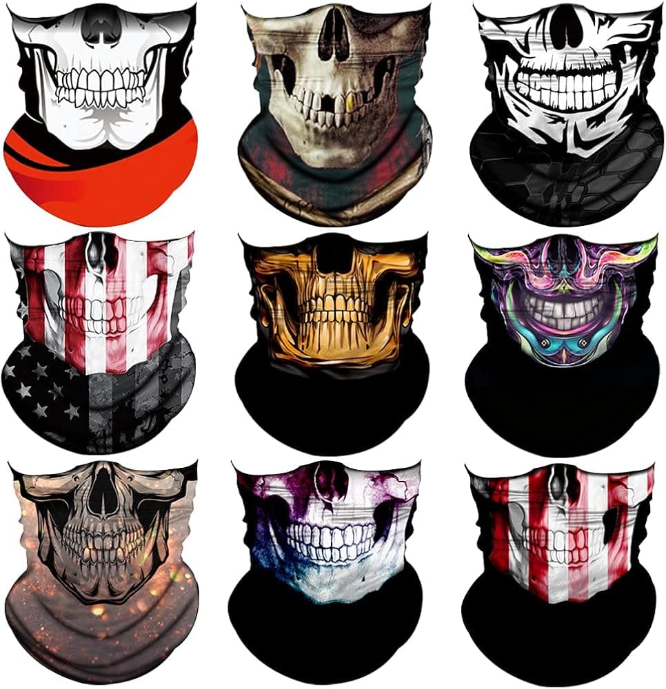 Neck Gaiter Mask,UV Protection Bandana Gator Face Cover Covering Mask,Tube Scarf,Neck Warmer Balaclava,Headband for Outdoors