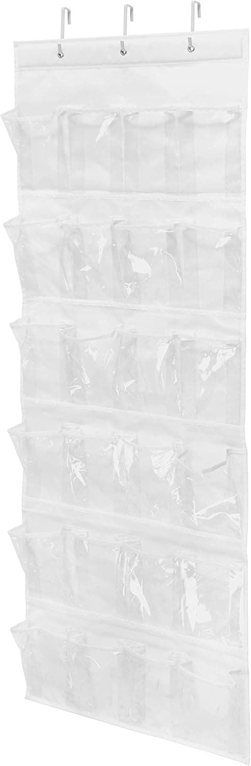 Honey-Can-Do 24 Pocket OTD Shoe Org- White SFT-01242 White