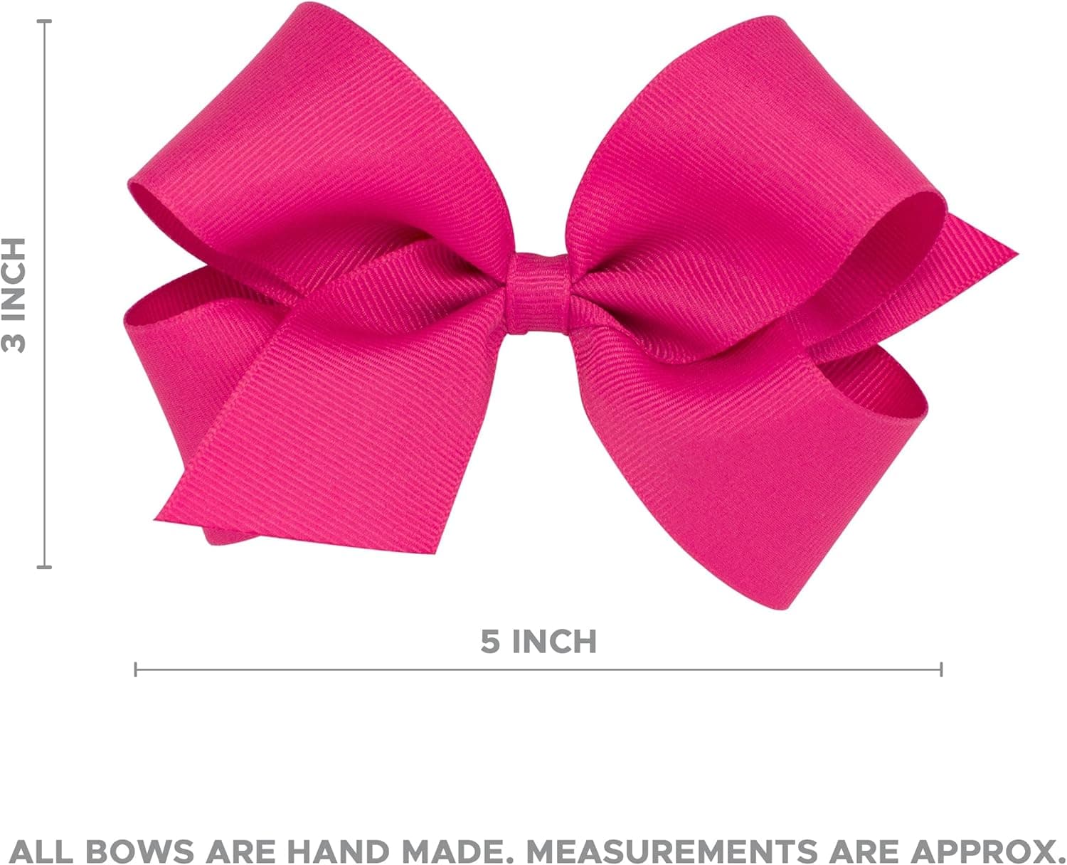 Wee Ones Girls' Grosgrain Hair Bow with Scalloped Edge Faux Velvet Overlay