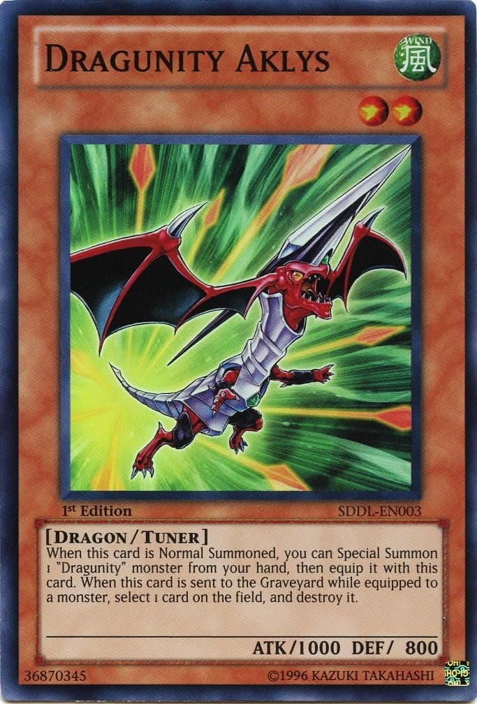 YuGiOh Dragunity Legion Structure Deck Single Card Dragunity Aklys SDDL-EN003 Super Rare