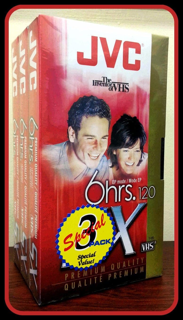 JVC T120Du3 120-Minute VHS Video Tape (3-Pk)