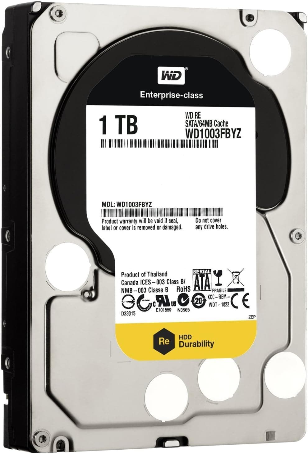 WD 1 TB WD RE SATA III 7200 RPM 64 MB Cache Bulk/OEM Enterprise Hard Drive WD1003FBYZ (Renewed)