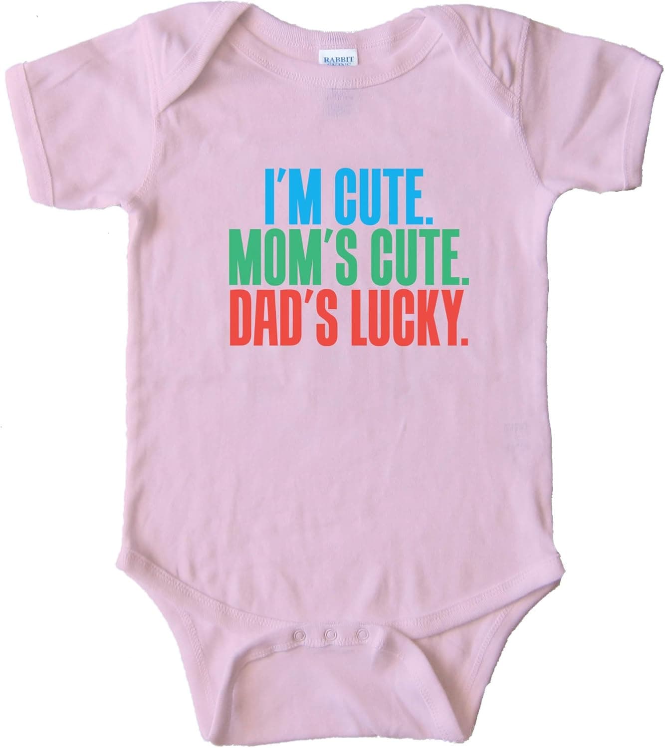 24TEE I'm Cute - MOM'S Cute - Dad's Lucky - Baby Onesie