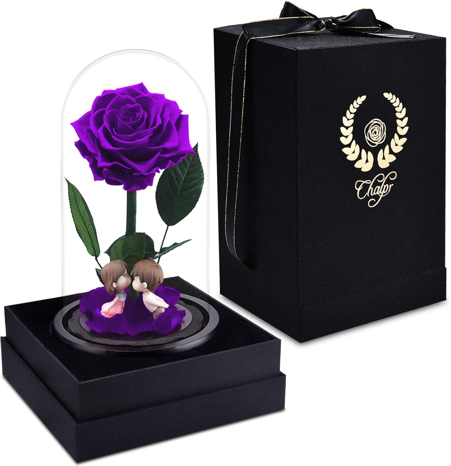 Mom Gifts, Beauty and The Beast Rose,Eternal Real Rose in Glass Dome Gift for Women Mom,Handmade Preserved Fresh Flower for Valentine’s Day,Mother’s Day,Office Decoration, Birthday,Anniversary