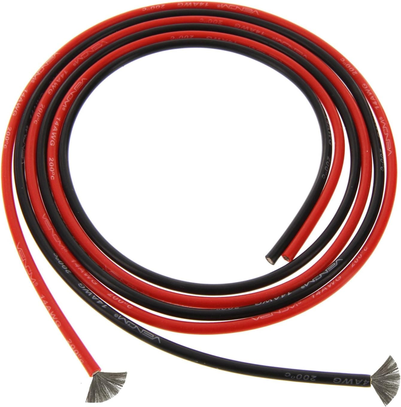 Venom 14AWG Soft Silicone High Strand Count Wire - Red and Black - 1M / 3ft