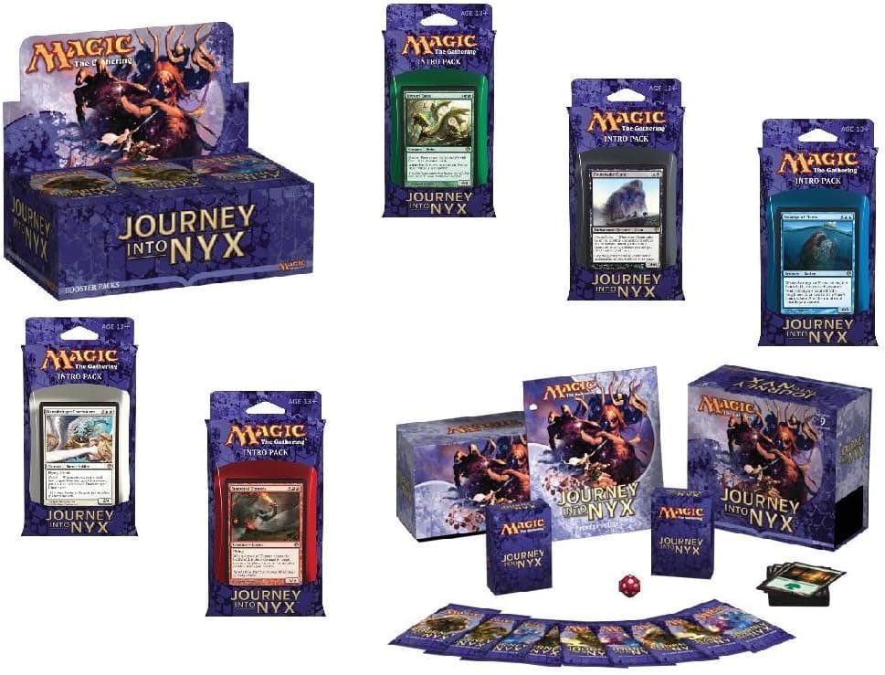 Magic: the Gathering: Journey Into Nyx Variety Pack (1 Booster Box, 1 Fat Pack, Set of 5 Intro Packs)