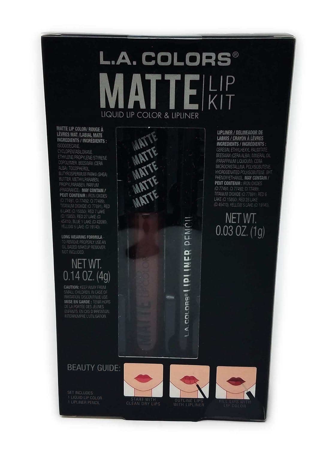 L.A.Colors Matte Lip Kit Duo - Vamp'D Out