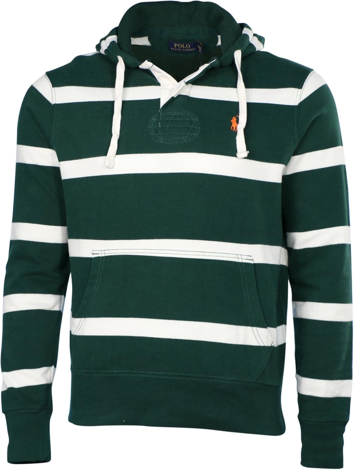 Polo Ralph Lauren Men Striped Pony Logo Hooded Sweatshirt