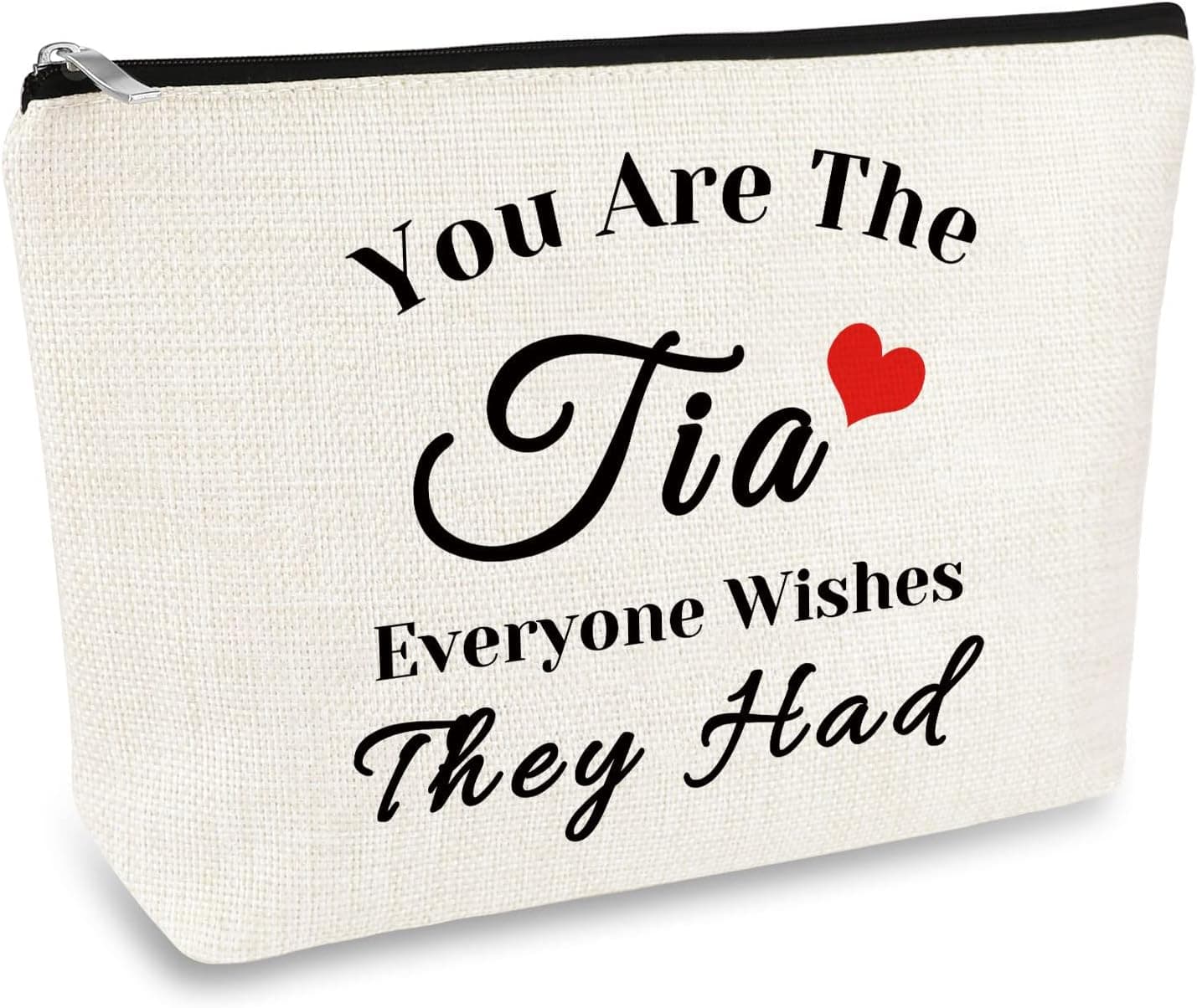 Aunt Appreciation Gift Aunt Gift from Niece Nephew Makeup Bag Tia Gifts Mothers Day Thanksgiving Christmas Birthday Wedding Gifts for Aunt Tia Auntie Cosmetic Bag Aunt Travel Make Up Pouch