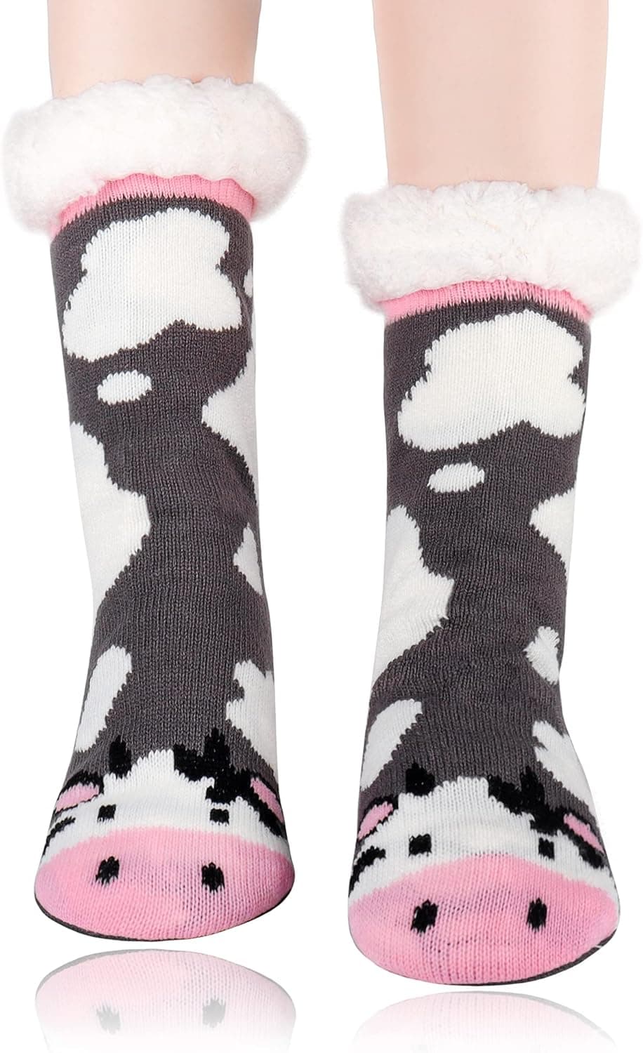 Moyel Socks for Women, Slipper Sock Cozy Warm Winter Fuzzy Socks Gifts for Women