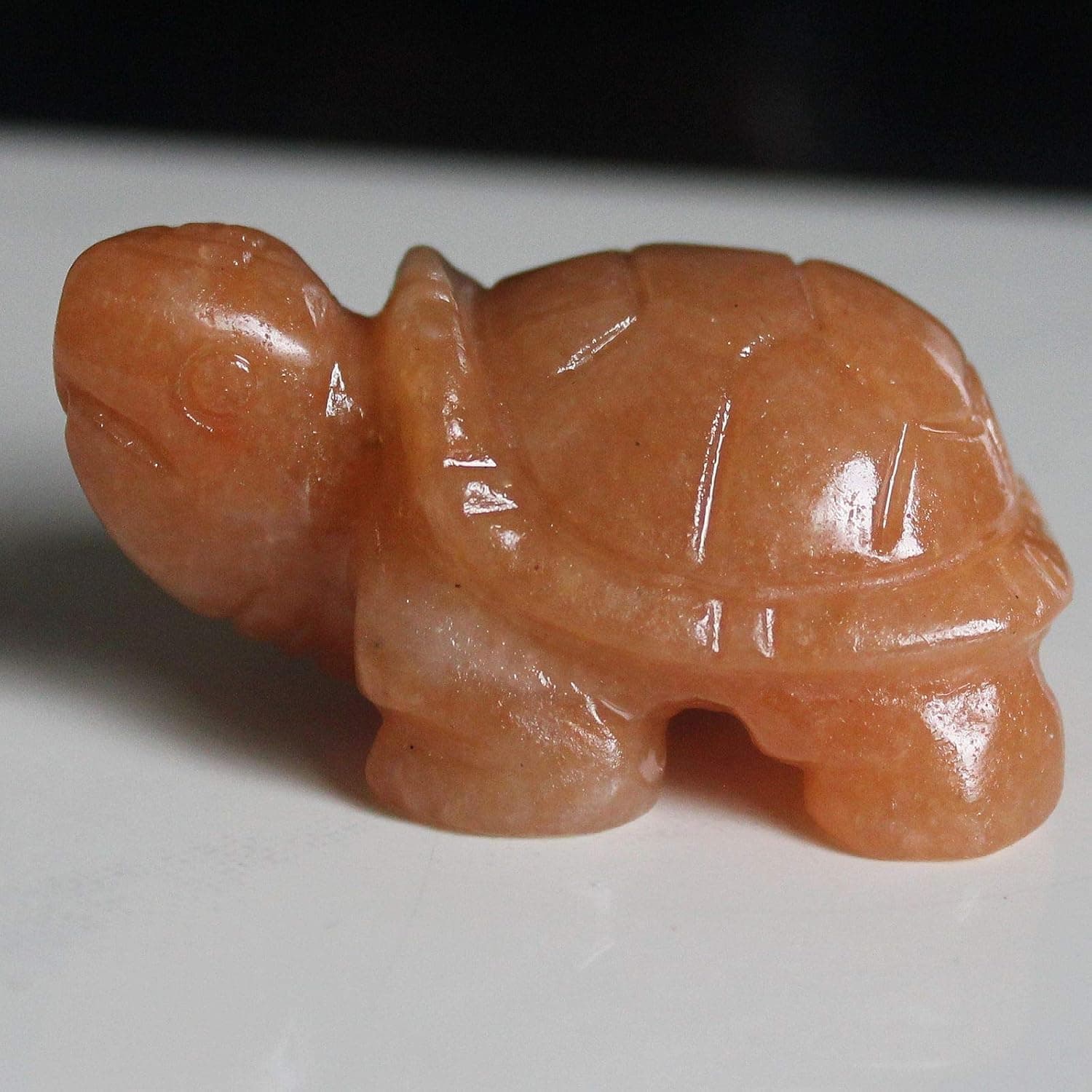 2'' Mixed Gemstone Crystal Turtle Animal Figurine animalc arving (Orange Aventurine)