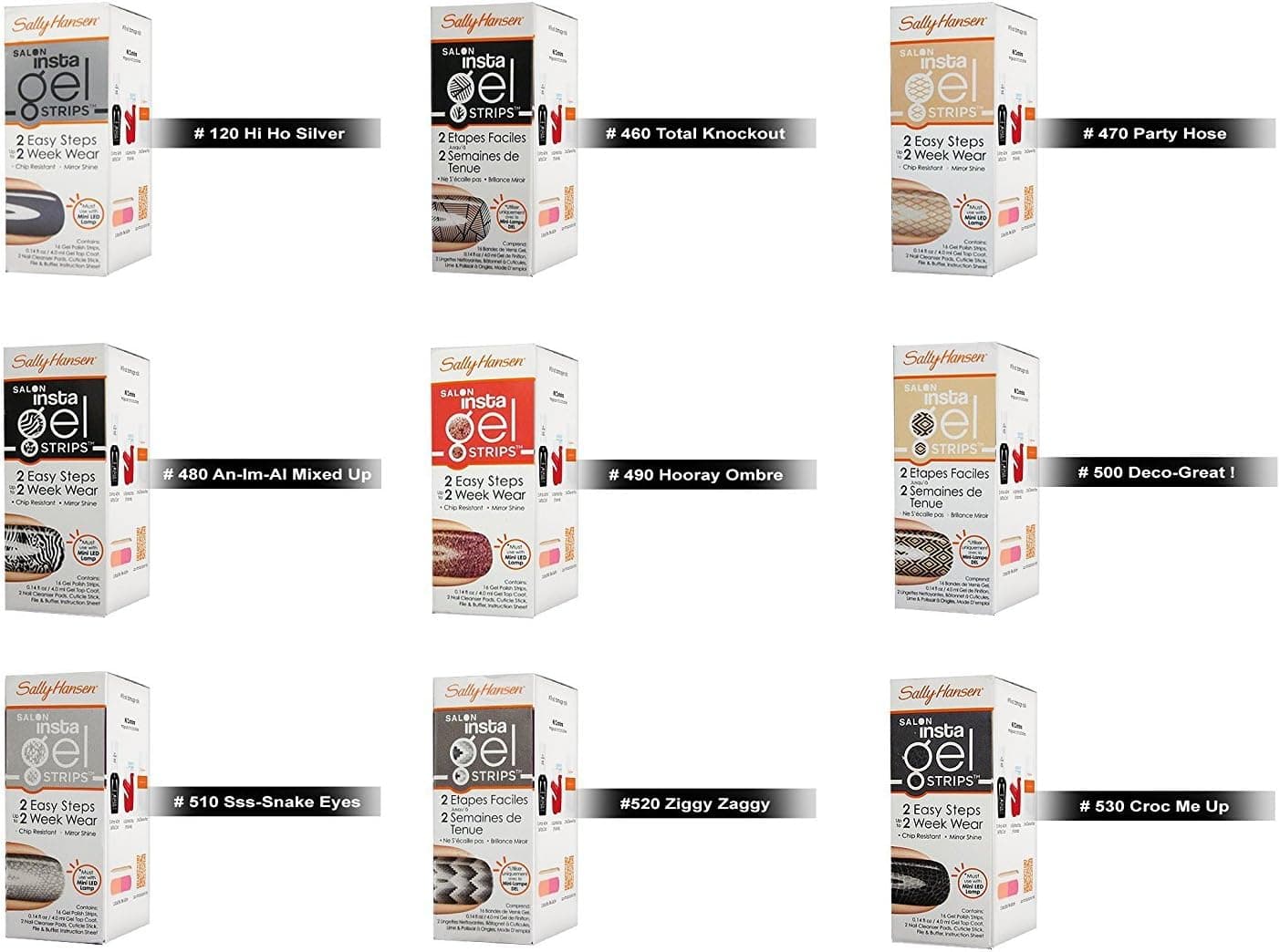 Sally Hansen Salon Insta Gel Strips 16 ct - 9 Colors to Choose (480 an-Im-Al Mixed Up) on Orders $35 and Over