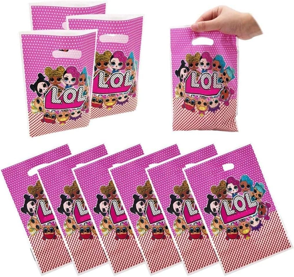 30Pcs LoL Dolls Party Gift Bags,LoL Dolls Gooddie Bags Party Supplies Birthday Decoration Gift Bags LoL Dolls Birthday Party Decorations