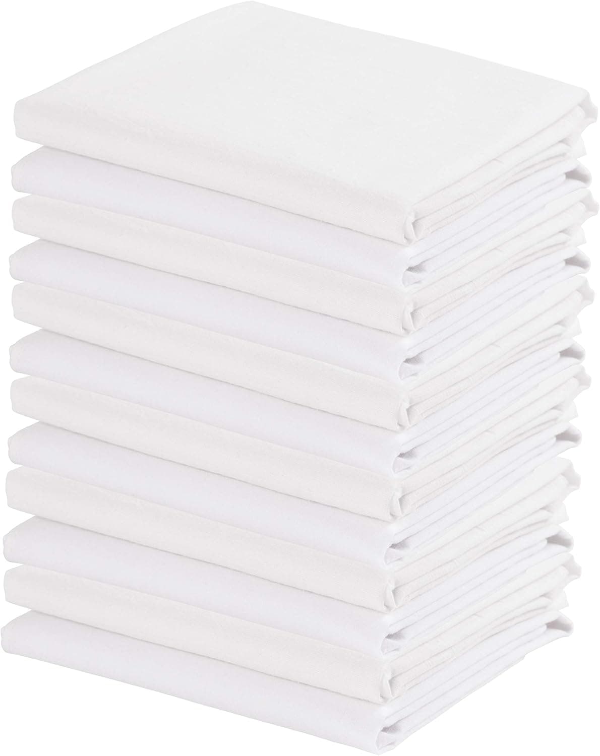 CLEAN MAMA Set of 12 Flour Sack Kitchen Towels | 100% Cotton Soft and Absorbent Flour Sack Towels | 38 x 32 Inches