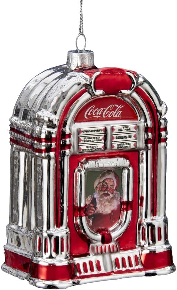 Kurt Adler Glass Coca-Cola Jukebox Ornament, 5-Inch