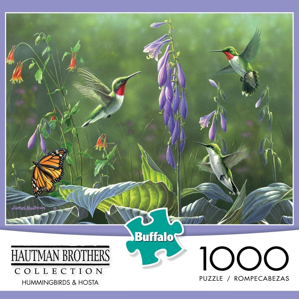 Buffalo Games - Hautman Brothers - Hummingbirds and Hosta - 1000 Piece Jigsaw Puzzle