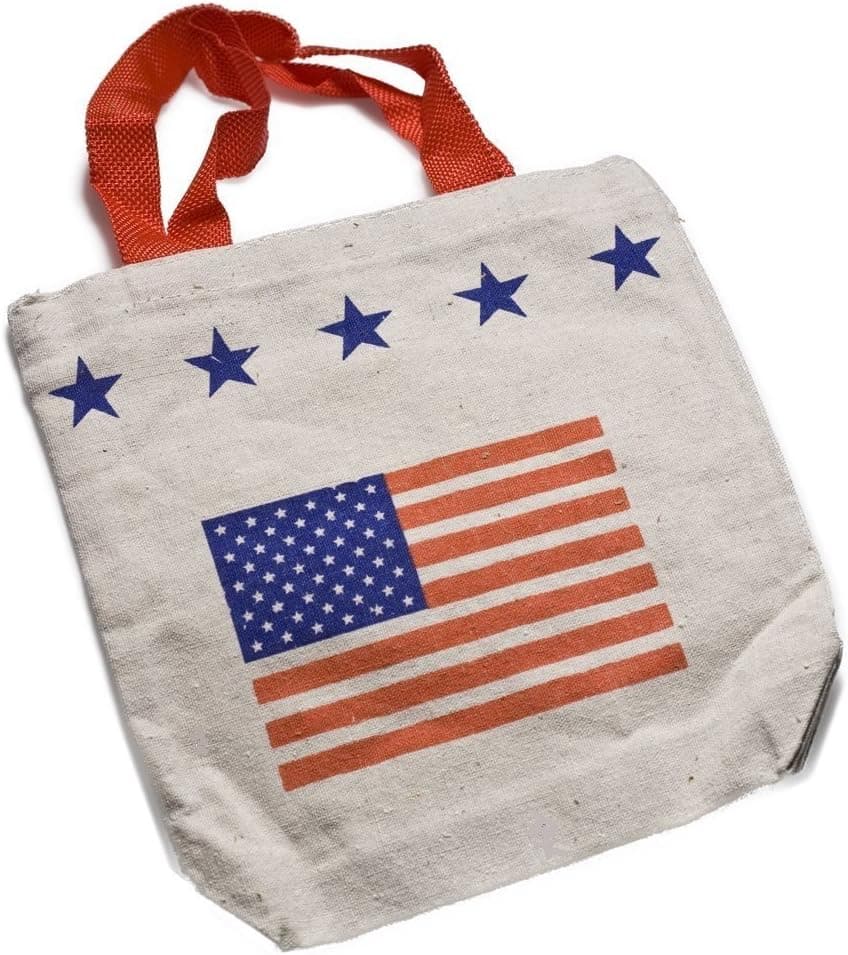 1 ~ Patriotic Canvas Tote Bag / Gift Bag ~ New