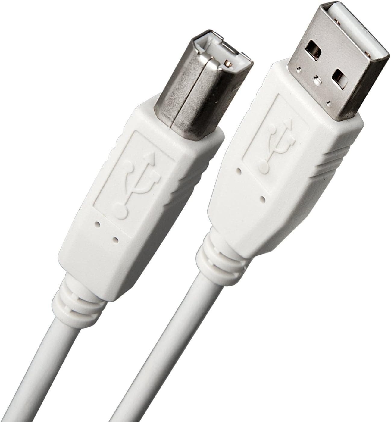 10ft USB Cable for Canon ImageCLASS D530 Laser Multifunction Printer - White/Beige