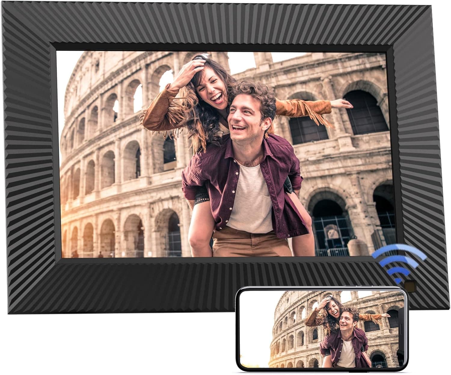 NETHGROW 10.1-inch WiFi Digital Picture Frame 32GB - Digital Photo Frame USB, Wall Mountable with IPS Touch Screen, Motion Sensor, Share Photos/Videos Instantly via Vphoto & Email
