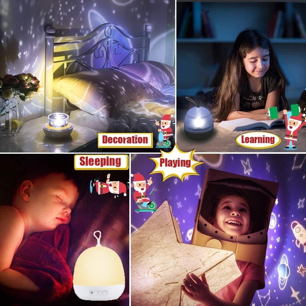 Star Night Light Projector for Kids, 360-Degree Rotating Star Projector with 4 Lights 8 Modes,Carousel,Space,Star,Ocean Night Light Projector for Kids Bedroom