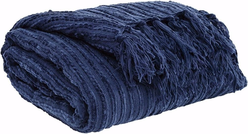 Signature Design by Ashley A1000083T Throw Blanket, Navy
