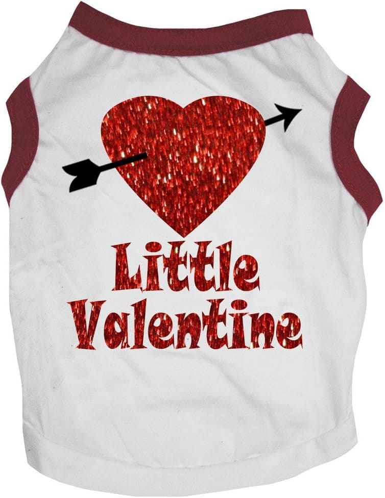 Petitebella Valentine Arrow Heart Puppy Dog Shirt (Medium)