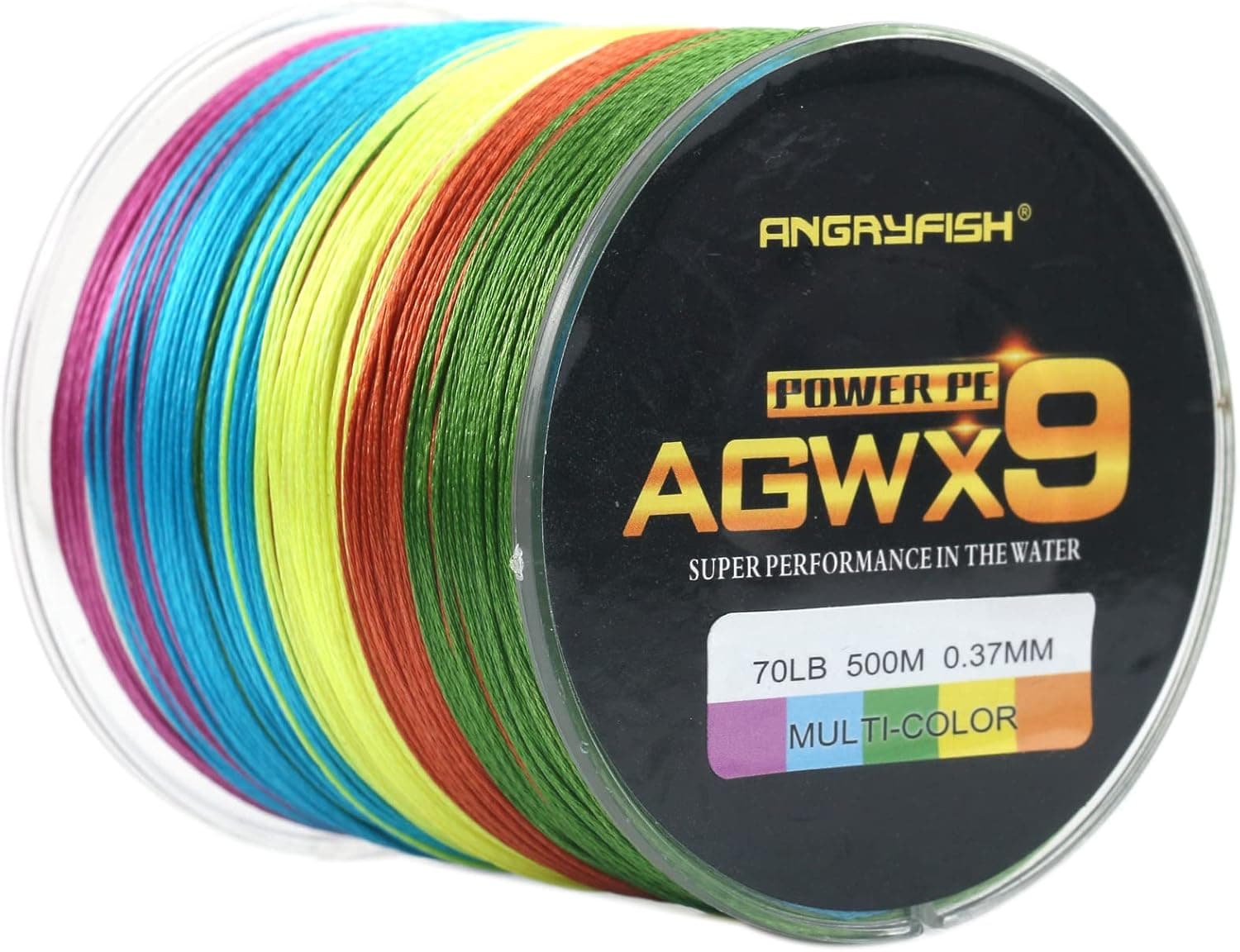 ANGRYFISH AGWX9 Braided Fishing Line,Cost-Effective Superline-Multiple Colors- Excellent Casting Distance and Smoothness-Extremely Durable-Wonderful Tool for Fishing Enthusiast