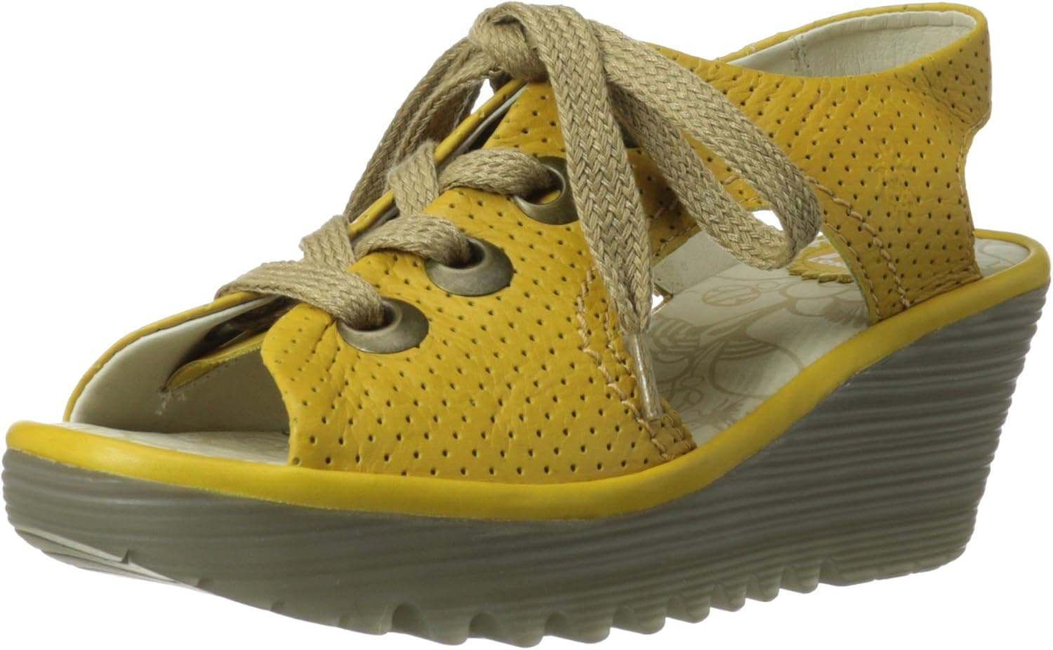 FLY London Women's Ylva Perforated Cashmere Wedge Pump