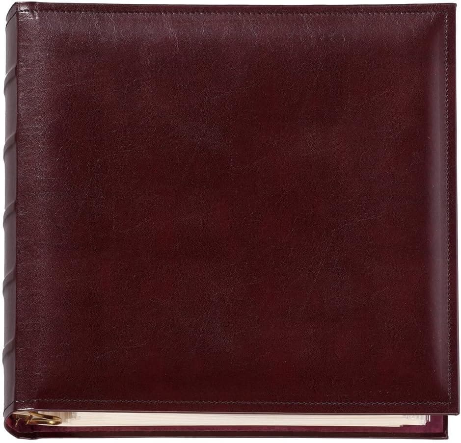 Exposures Charter Extra-Capacity 3-Ring Photo Album, Burgundy