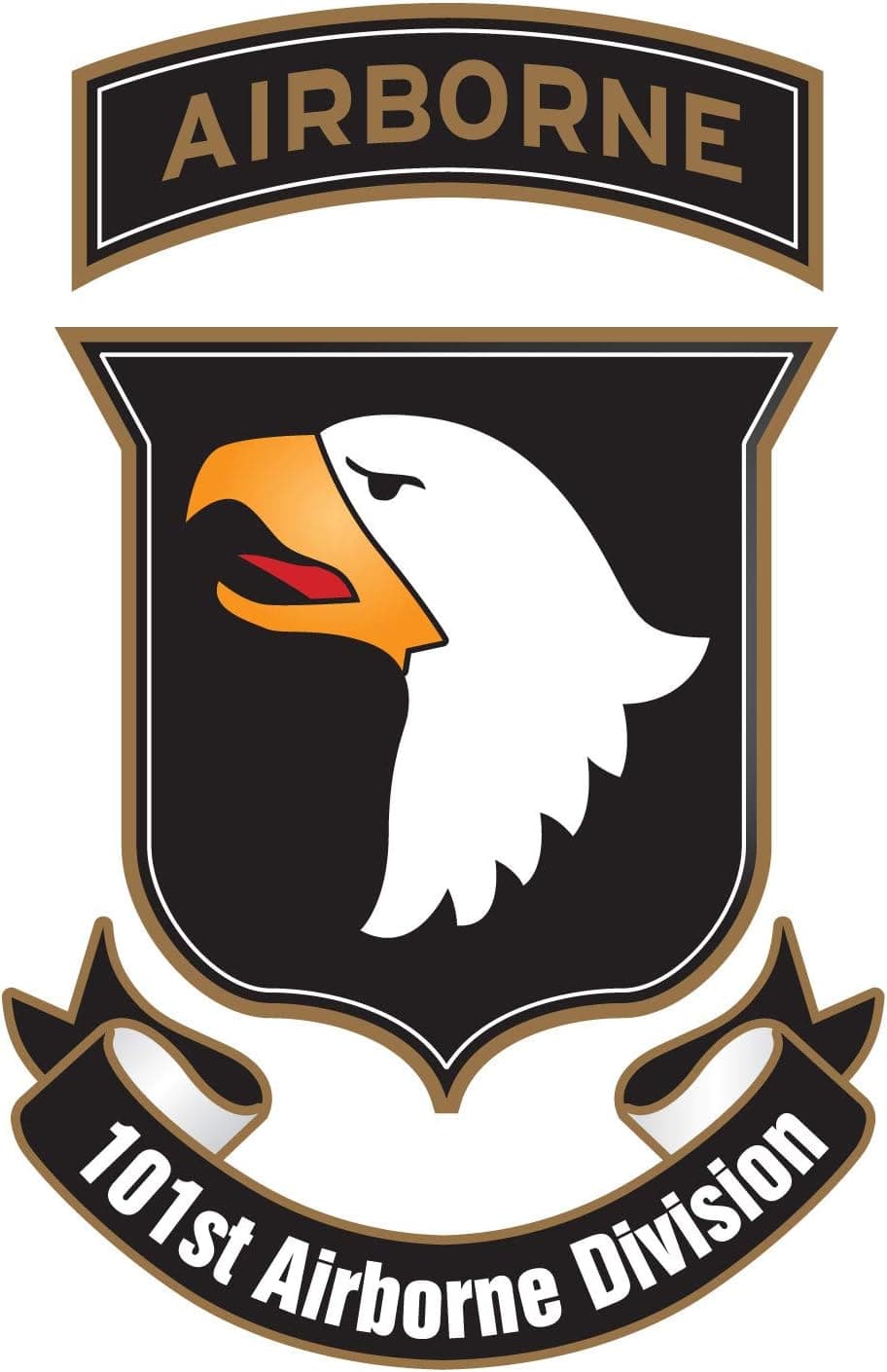 Bent Wookie 101st Airborne SSI Decal 3.5 Inch Tall - US Army - Made in and Ships from USA