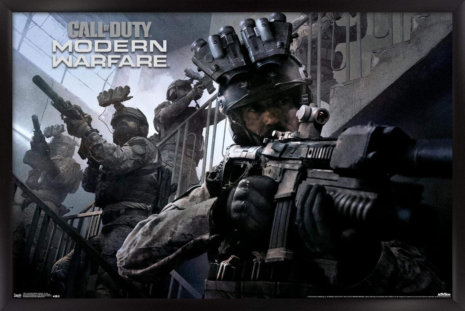 Trends International Call of Duty: Modern Warfare - Co-Op Wall Poster, 22.375" x 34", Black Framed Version