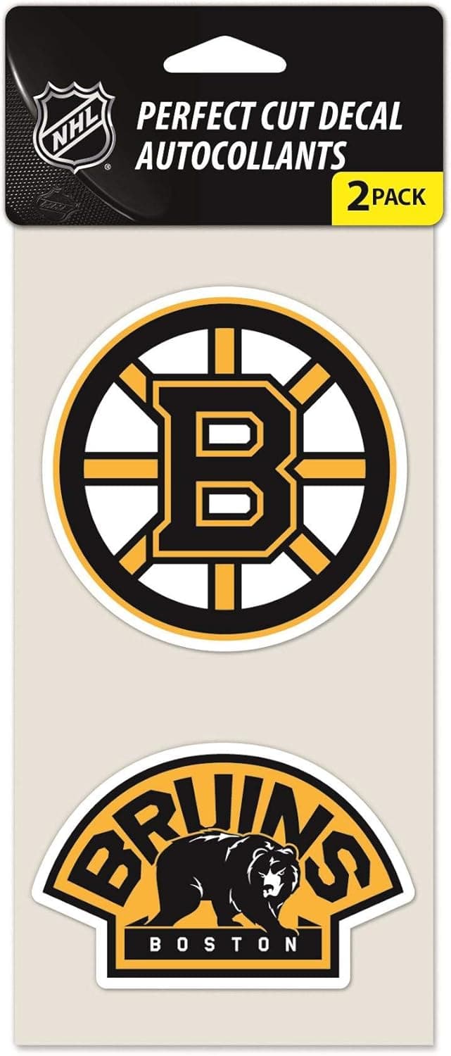 WinCraft NHL Boston Bruins 47975011 Perfect Cut Decal (Set of 2), 4" x 4"