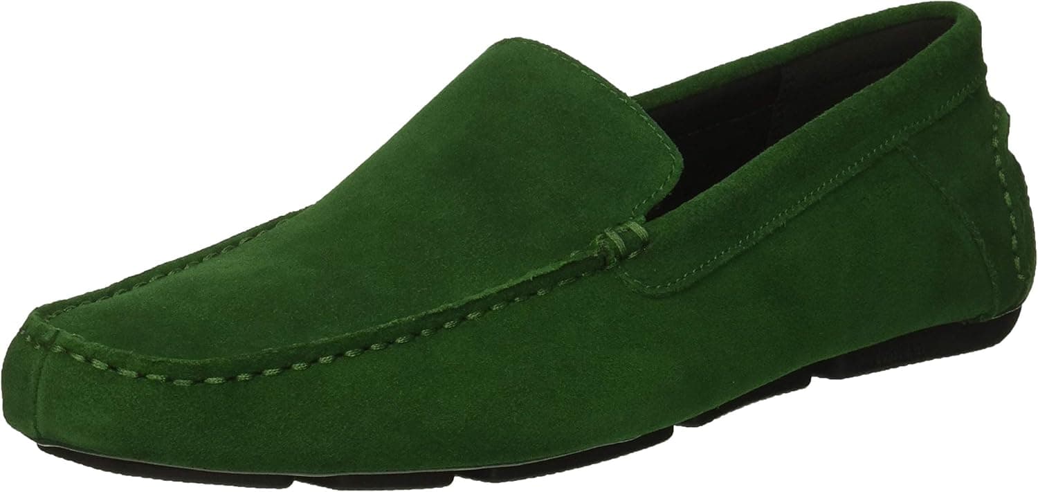 Calvin Klein Men's Miguel Loafer, Grass Green Calf Suede, 8 M US