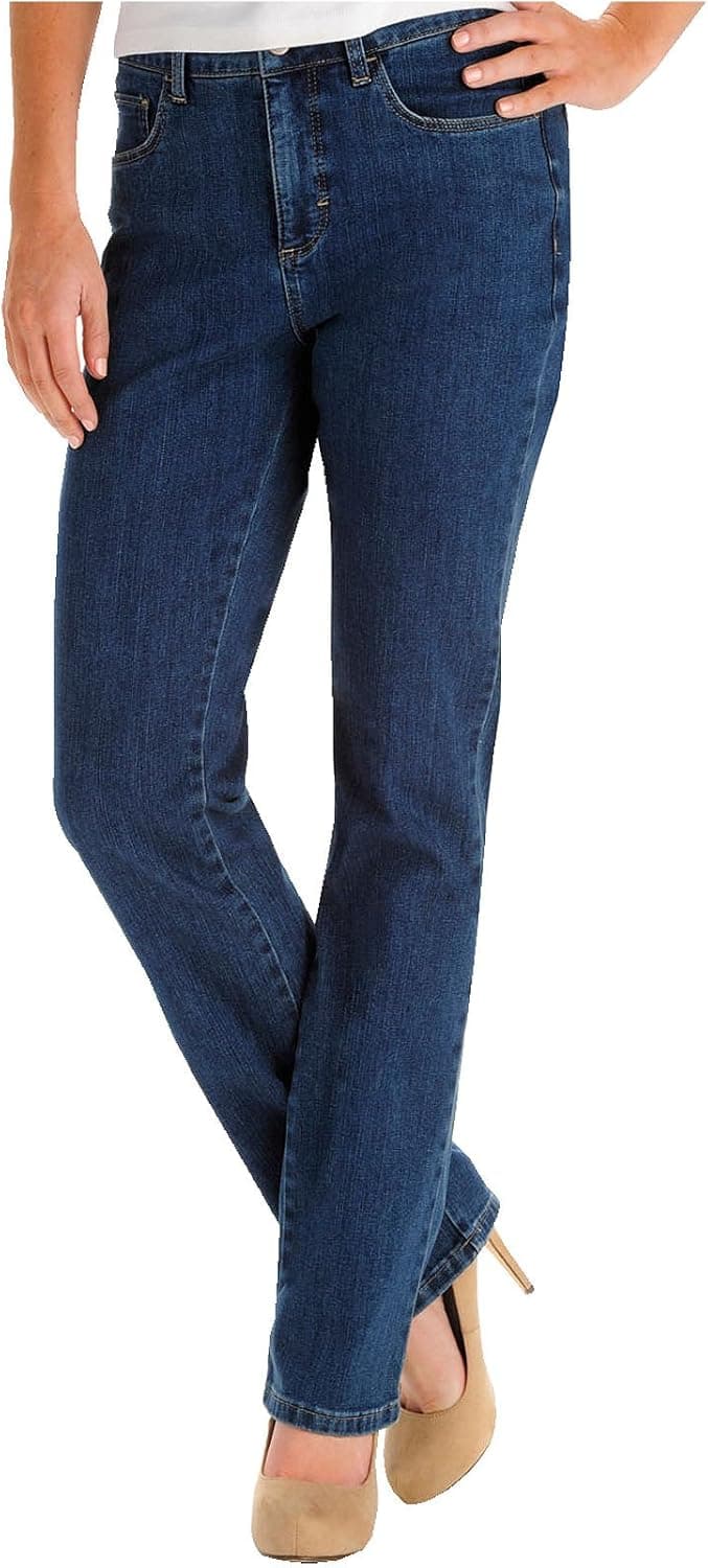 Lee Women's Petite Instantly Slims Classic Relaxed Fit Monroe Straight Leg Jean