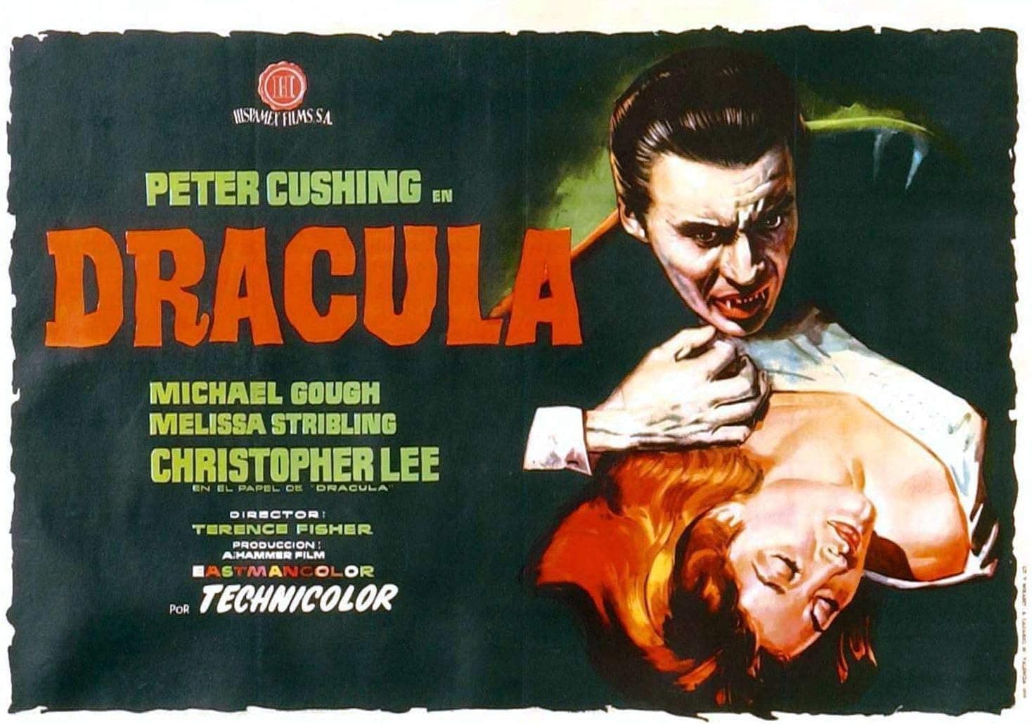 72722 Dracula Movie 1958 Christopher Lee Vampires Decor Wall 16x12 Poster Print