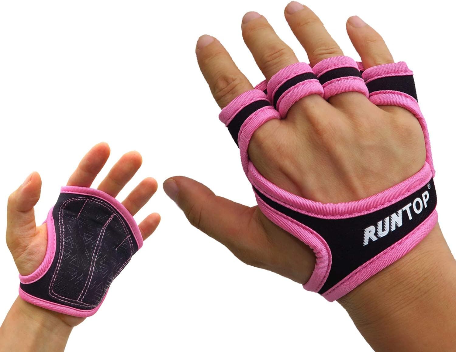 RUNTOP Workout Gloves Fitness Cross Training WODS Gym Yoga Exercise Grip Pads Weight Lifting Powerlifting Anti-Slip Barehand Strong Grips Palm Protect Men Women