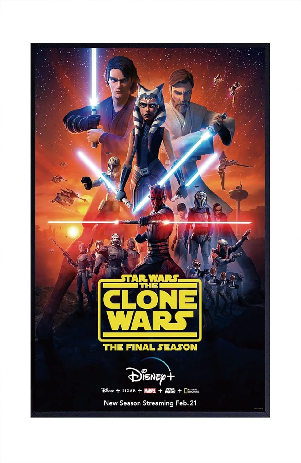 Christ-EZ Anime Cartoons Star Wars The Clone Wars Wall Art Print Poster Home Decor Premium - Matte poster Frameless Gift 11 x 17 inch(28cm x 43cm)