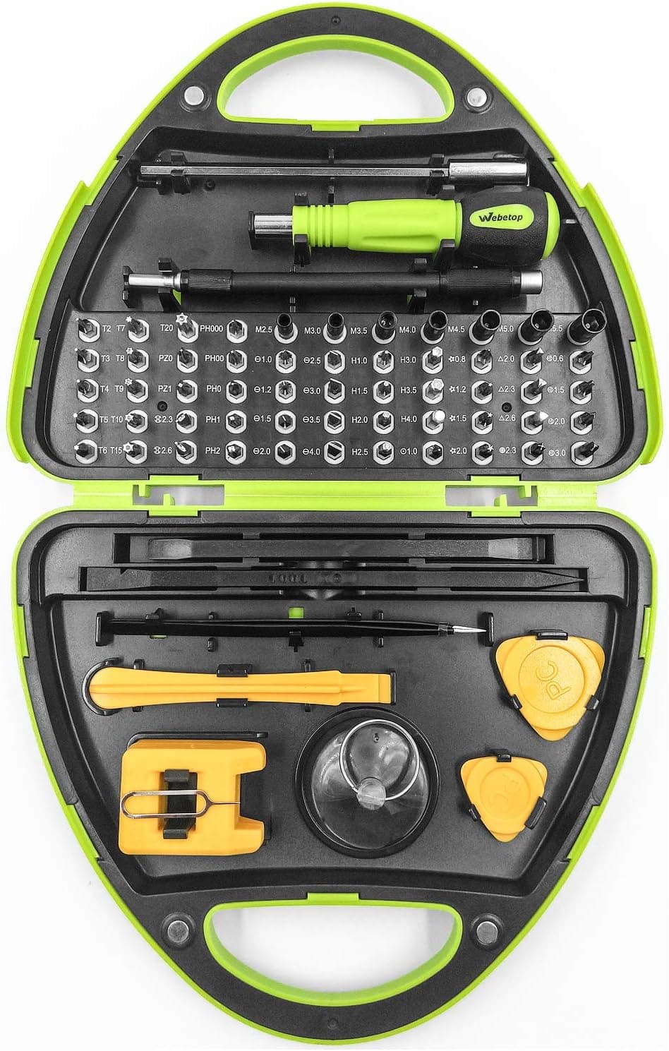 Webetop Screwdriver Set 67 in 1 Magnetic Repair Tool Kit with Portable Box for iPhone8, 8 Plus Game Console Tablet PC MacBook iPad