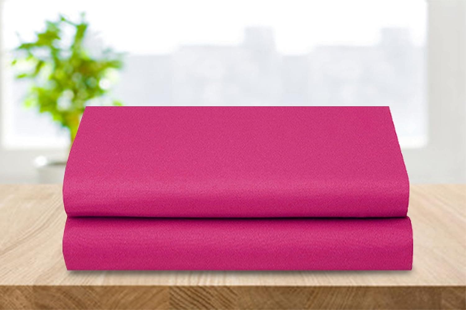 Elegant Comfort 2-Pack Luxury Flat Sheet Premium Hotel Quality Wrinkle and Fade Resistant 1500 Thread Count Egyptian Quality 2-Piece Bed Top Sheet, King/California King, Pink