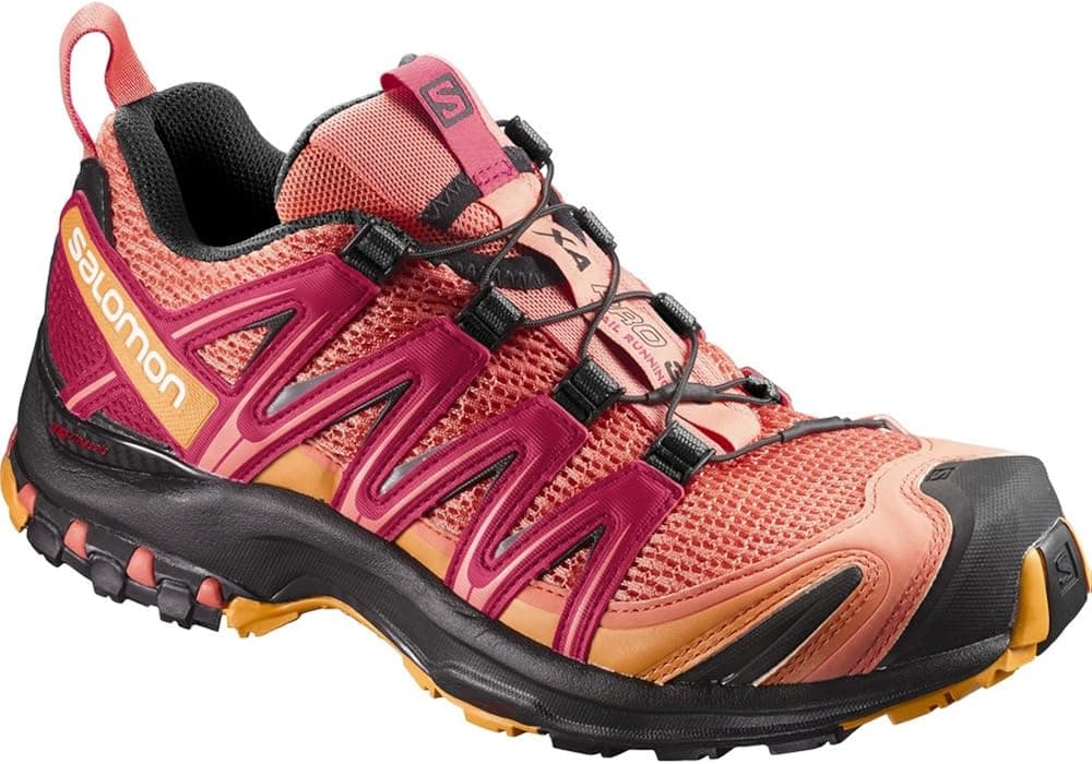 SALOMON Women's XA Pro 3D W Trail Running Shoe (7 B(M) US, Living Coral/Black Virtual)