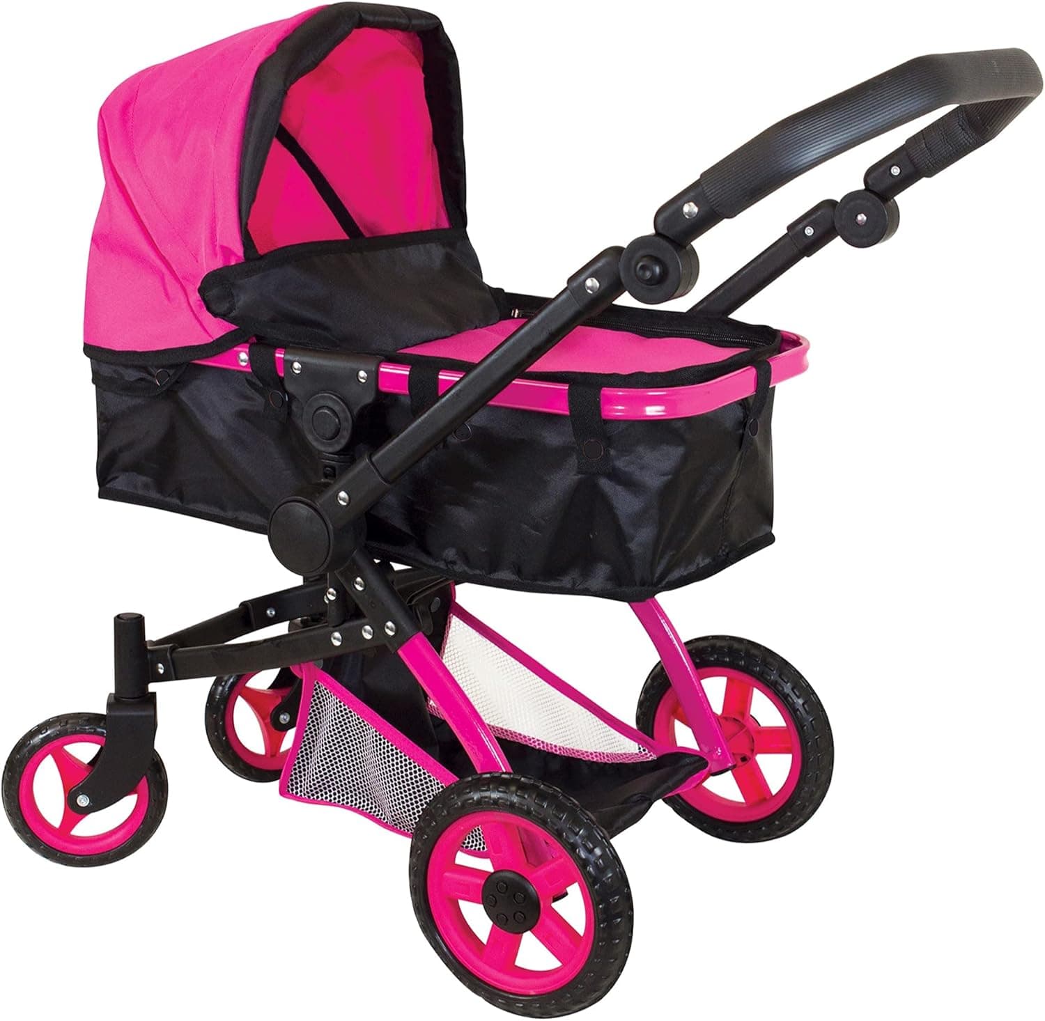 Lissi Urban Baby Doll Pram, Pink,black