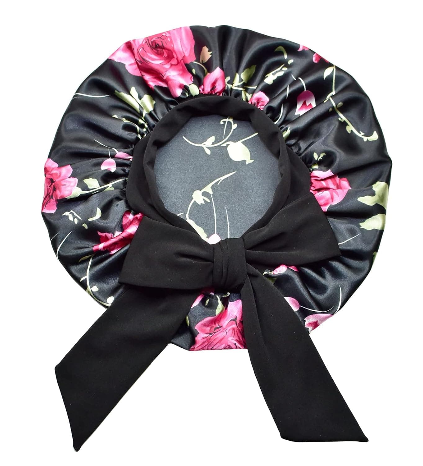 Satin Bonnets Sleep Caps for Women Curly Hair, Girls Wide Band Satin Hair Cover Silk Hair Wrap Night Caps for Sleeping Curls