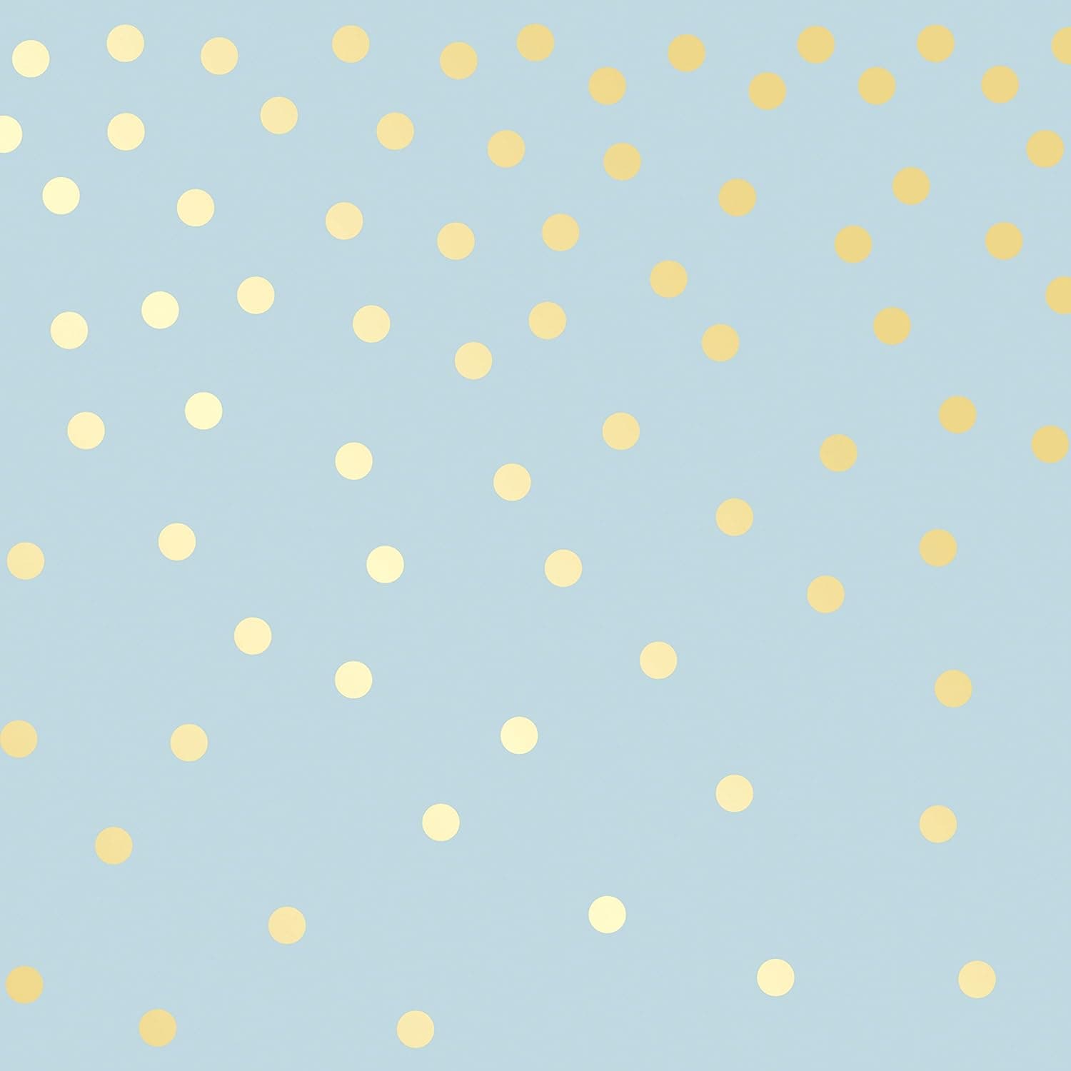 Tempaper Kids Blue and Gold Falling Dots | Designer Removable Peel and Stick Borders and Stripes