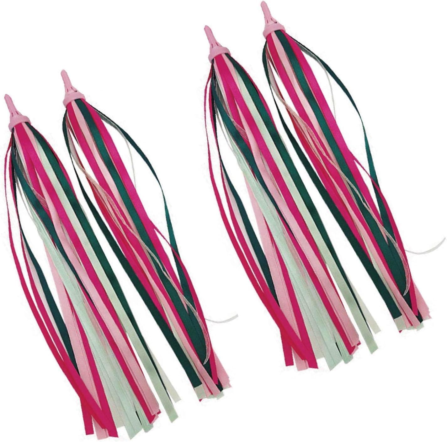 ABSOAR Cycling Colorful Bike Streamer Girls Boys Kids Bicycle Tassel Ribbon Handlebar Scooter Streamers 2 Pairs 32 Bands