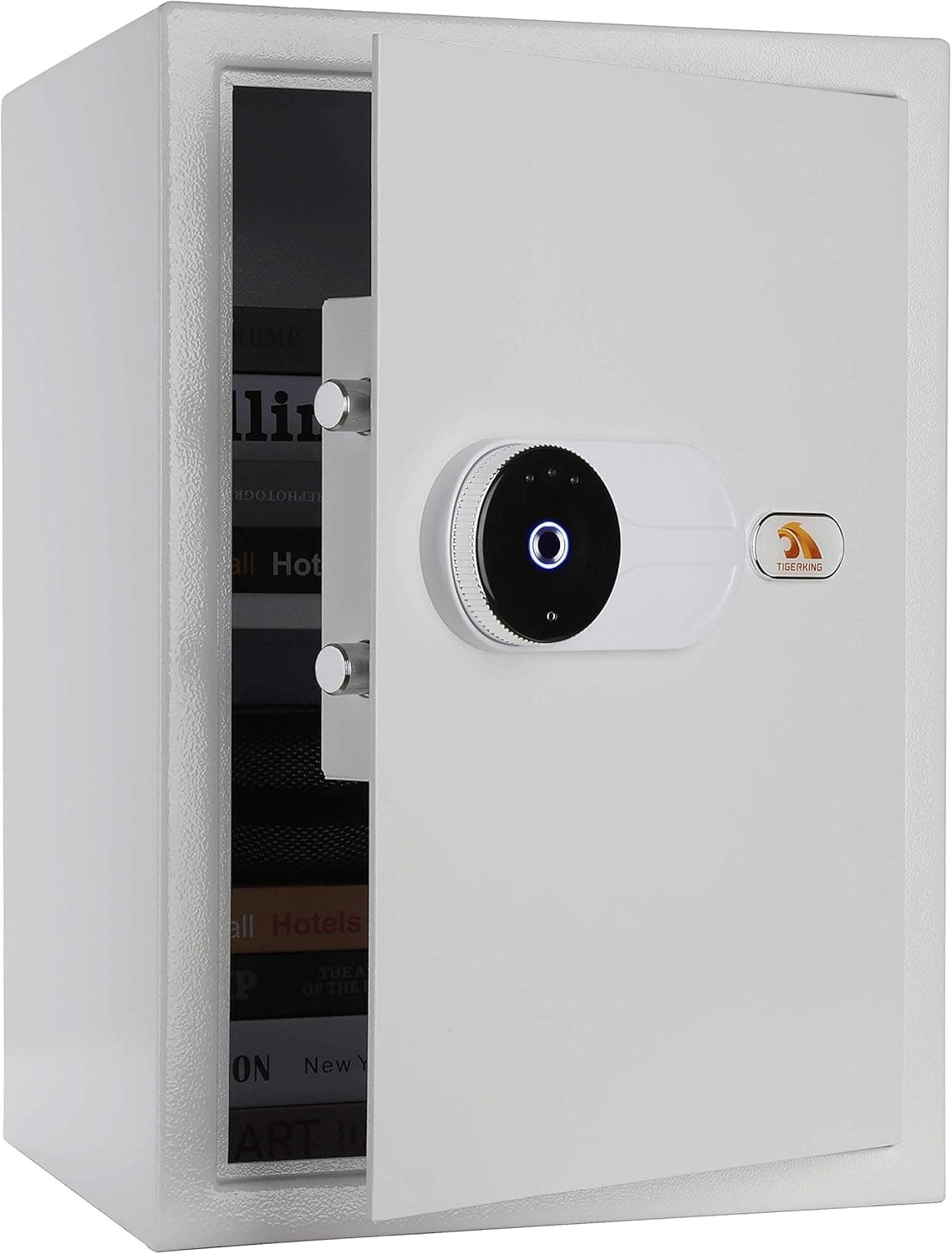 TIGERKING Large Biometric Safe Fingerprint Safe Security Safe Box Safes for Home, Hotel, Office-White