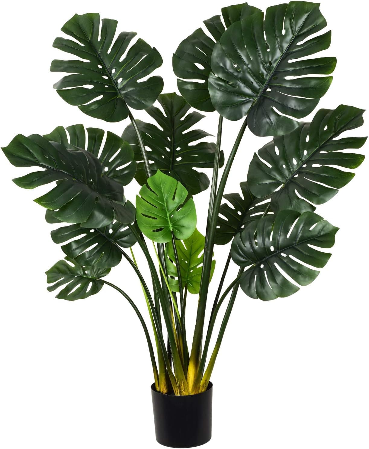 Artiflr 55" Artificial Monstera Deliciosa Plant Fake Tropical Palm Tree Perfect Faux Swiss Cheese Plant for Home Garden Office Store Decoration,13 Leaves