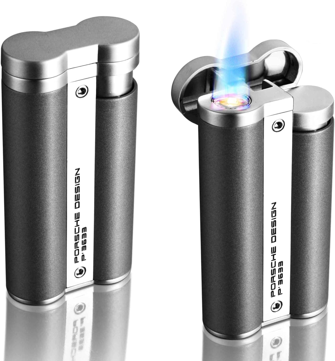 Porsche Design Lighter Circular Flame Lighter - Gun Pearl 059.320