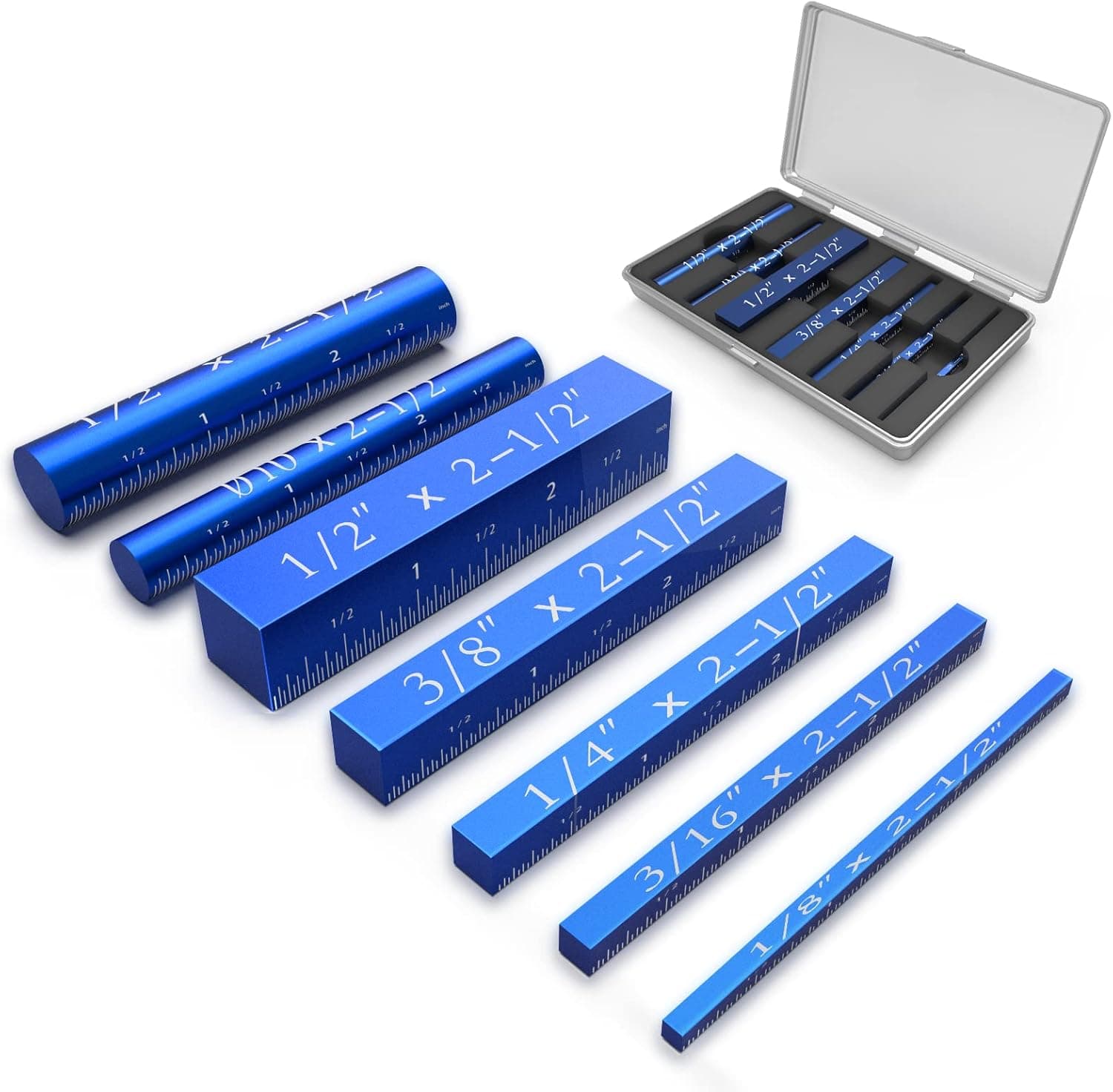 Yiranok Setup Blocks Woodworking Height Miter Gauge Set - Precision Aluminum Router Table Set Up Bars - 7 Pcs Table Saw Accessories Drill Tools - Gift Choice for Carpenter, Construction, DIY, Handyman