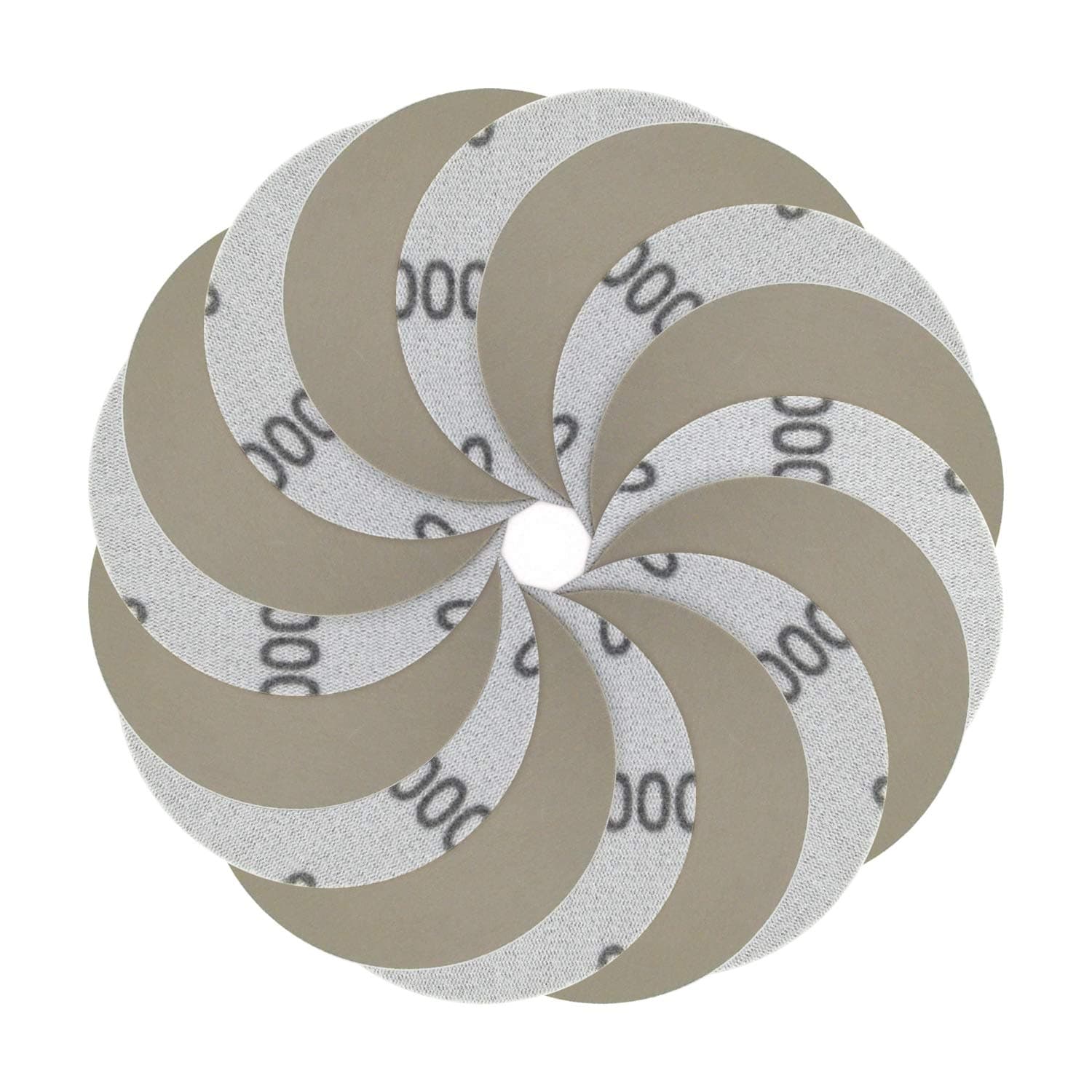 3 Inch (75mm) 3000 Grit High Performance Heavy Duty Silicon Carbide Wet/Dry Hook and Loop Sanding Discs, 100-Pack